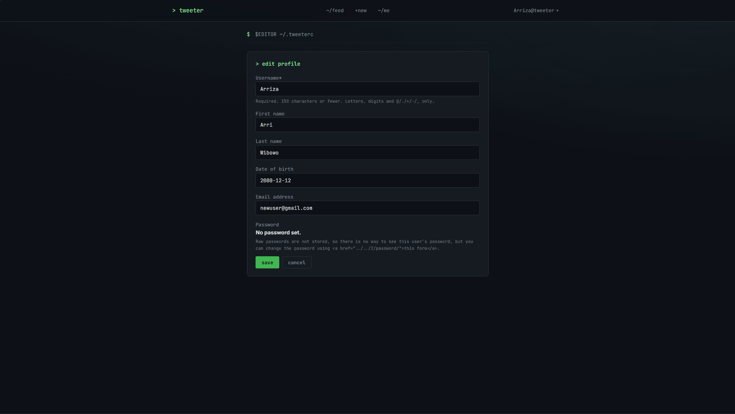 Edit Profile